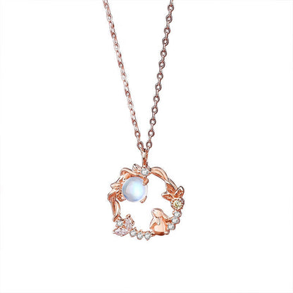 Fairy Rabbit Bunny Moonstone Necklace