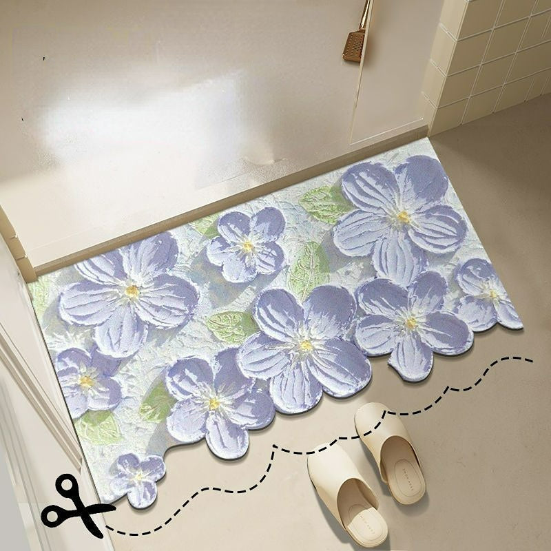 Diatom mud oil painting foot mat bathroom mat MK18671