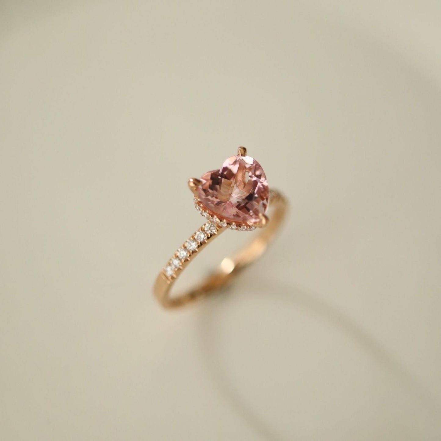 Pink Paris Heart 925 Ring LIN41 - mkkawaiishop