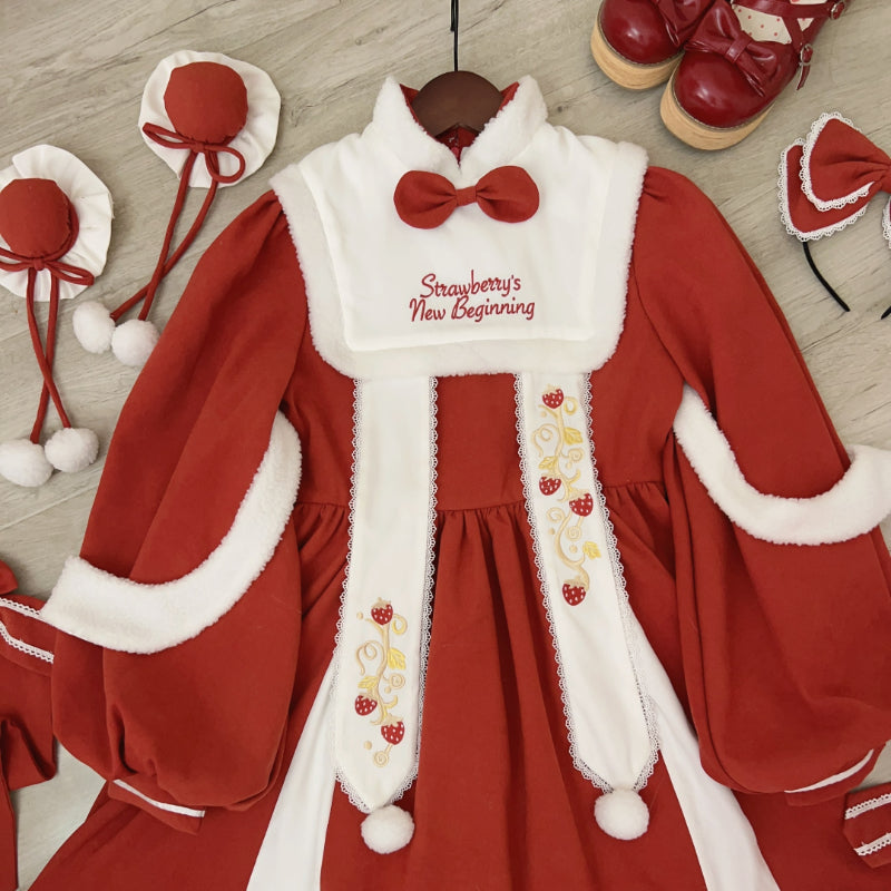 Robe Lolita rouge du Nouvel An