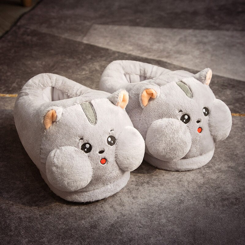 Kawaii Hamster Plush Pig Shark Slippers Stuffed Animal Slippers LIN76 - mkkawaiishop