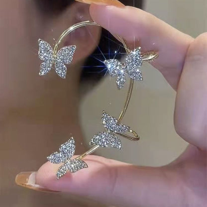 Blingbling Fairy Butterfly Ear Hanging Ear Clip No Pierced Earrings EG18228