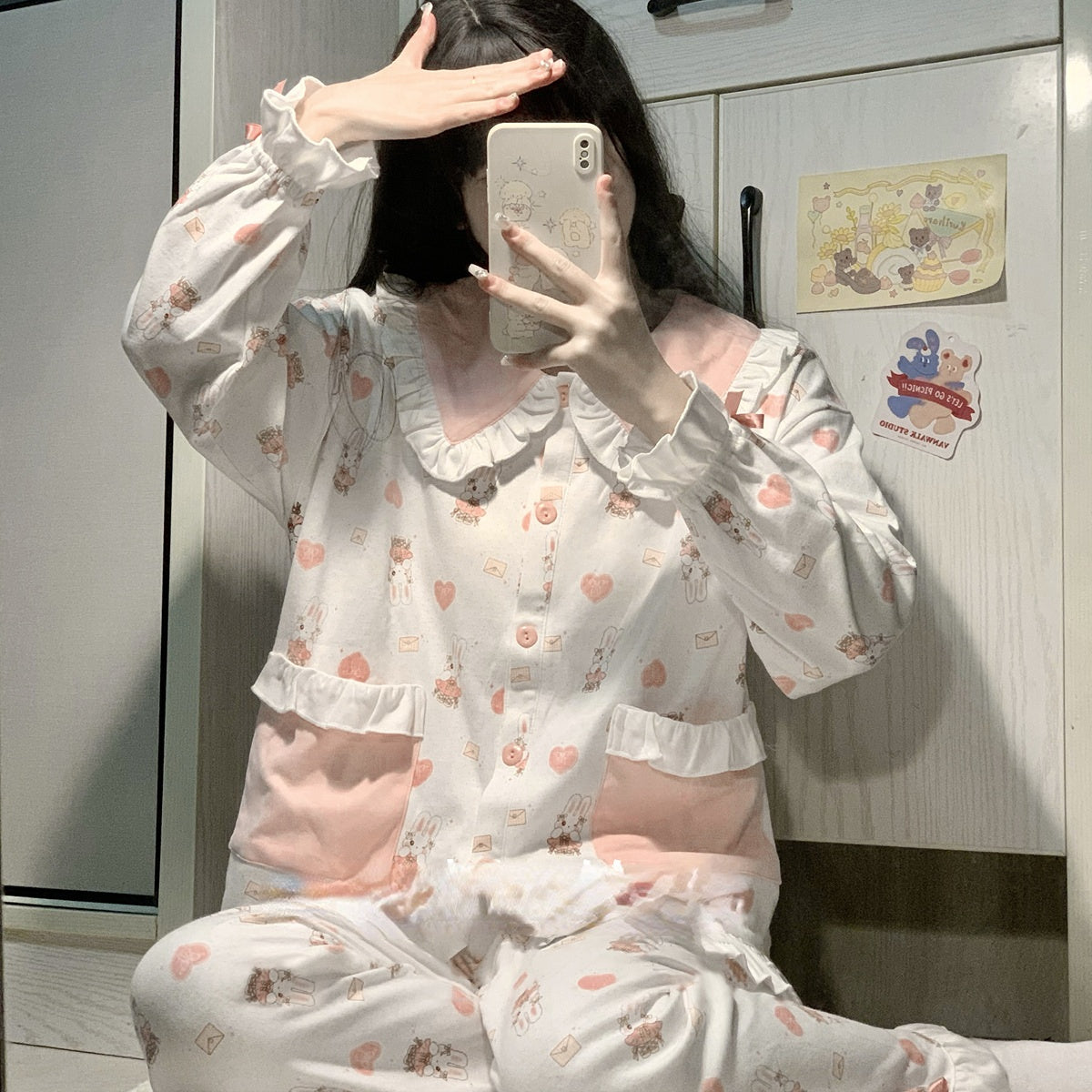 Cute Pink White Bunny Pajama - Kimi