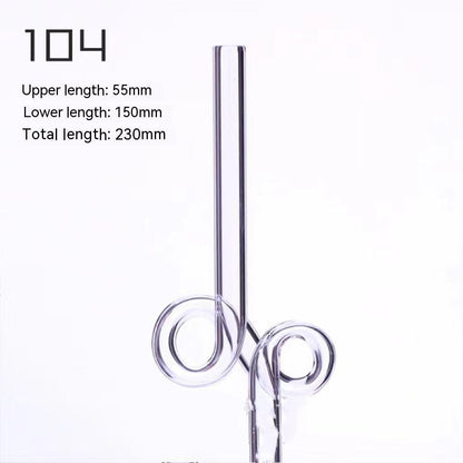 Love Shaped Glass Straw W382