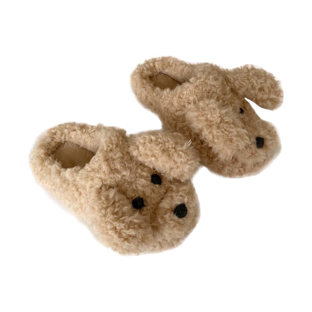 Brown Puppy Dog Slippers for Winter Lin78 - mkkawaiishop