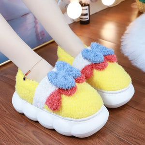 Chaussons Kawaii aux couleurs pastel avec nœud mignon ON889