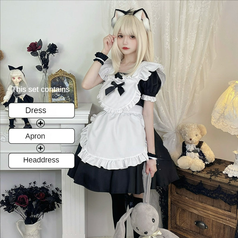 Blue Black Sweet Maid Dolly Dress ON653