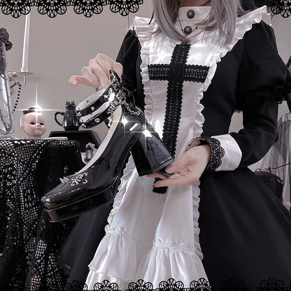 Escarpins élégants Theresa noirs et blancs ON1524