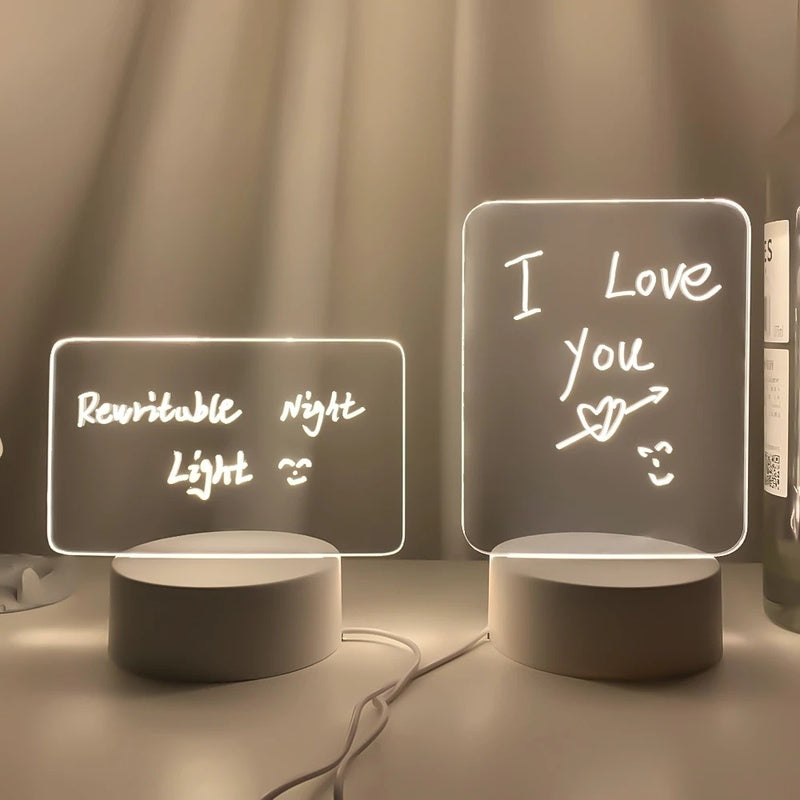 USB Led Love Night Message Board Lamp With PEN LIN80 - mkkawaiishop