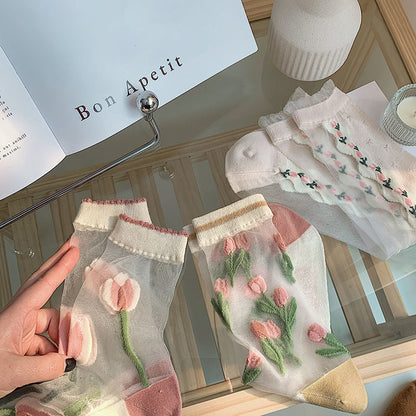 Chaussettes à fleurs de tulipe MK18676