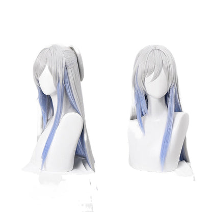 Honkai Star Rail Silver Mix Blue Jingliu Cosplay Wig ON1024