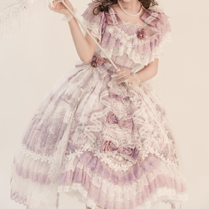 Robe Lolita pastel violette victorienne Fairyland ON805