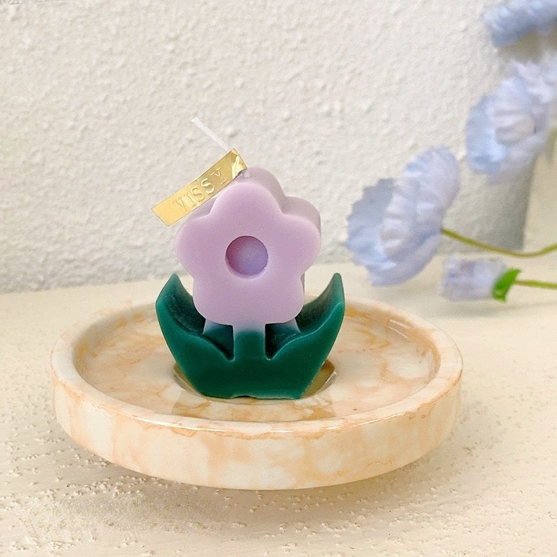 Cute Korean Flower Shaped Scented Candle LIN115 - mkkawaiishop