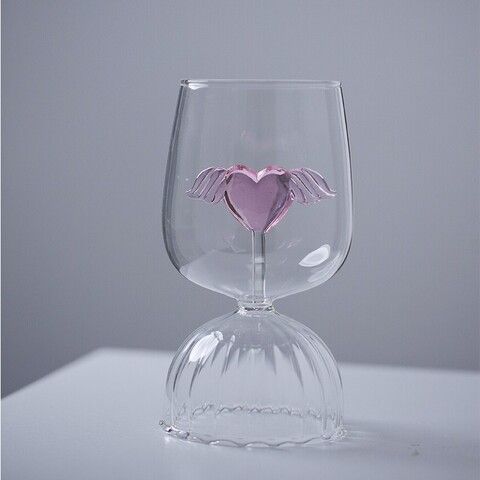 Love Inside Glass Cup