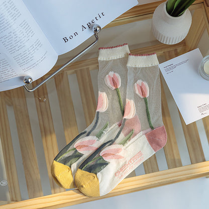 Chaussettes à fleurs de tulipe MK18676