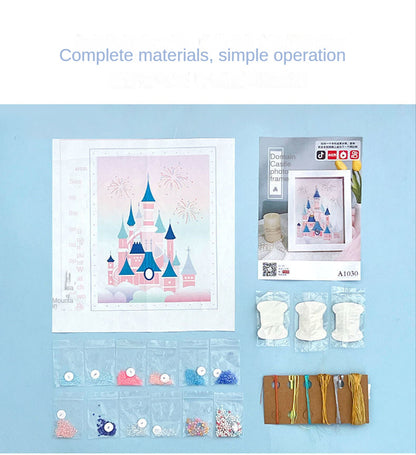 DIY castle embroidery decoration