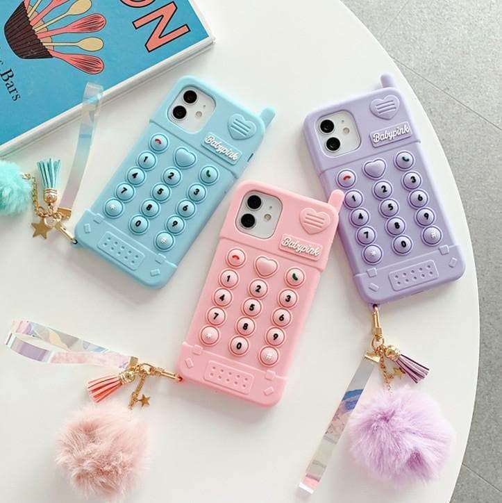 Cute Blue/Pink/Purple Kawaii Pastel Phone Case MK16173 - mkkawaiishop