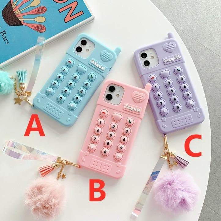 Cute Blue/Pink/Purple Kawaii Pastel Phone Case MK16173 - mkkawaiishop