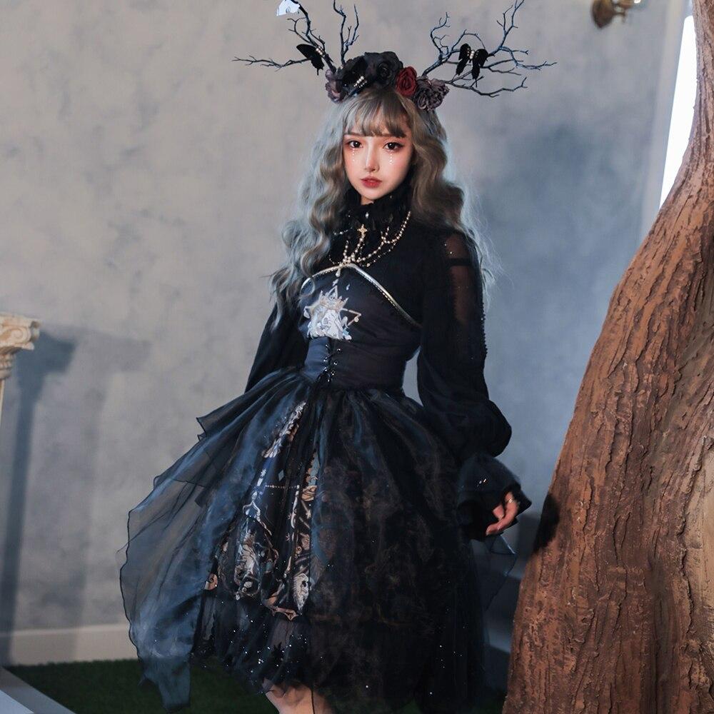 Japanese Fashion Gothic Vintage Lolita Princess Dress MK17503 - mkkawaiishop