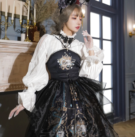 Japanese Fashion Gothic Vintage Lolita Princess Dress MK17503 - mkkawaiishop