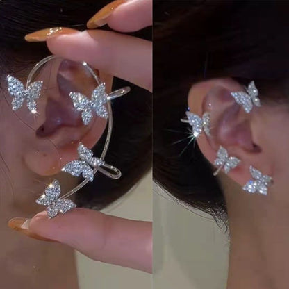 Blingbling Fairy Butterfly Ear Hanging Ear Clip No Pierced Earrings EG18228