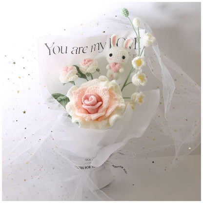 DIY Crochet Bunny Flowers Bouquet MK18960