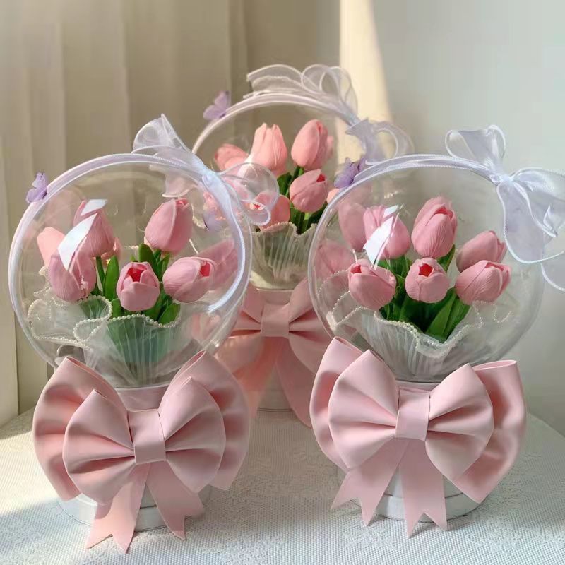 DIY Tulip Bubble LED Flower Bouquet MK18585