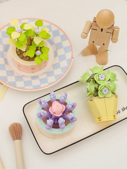 DIY Potted Plants Flowers Blocks