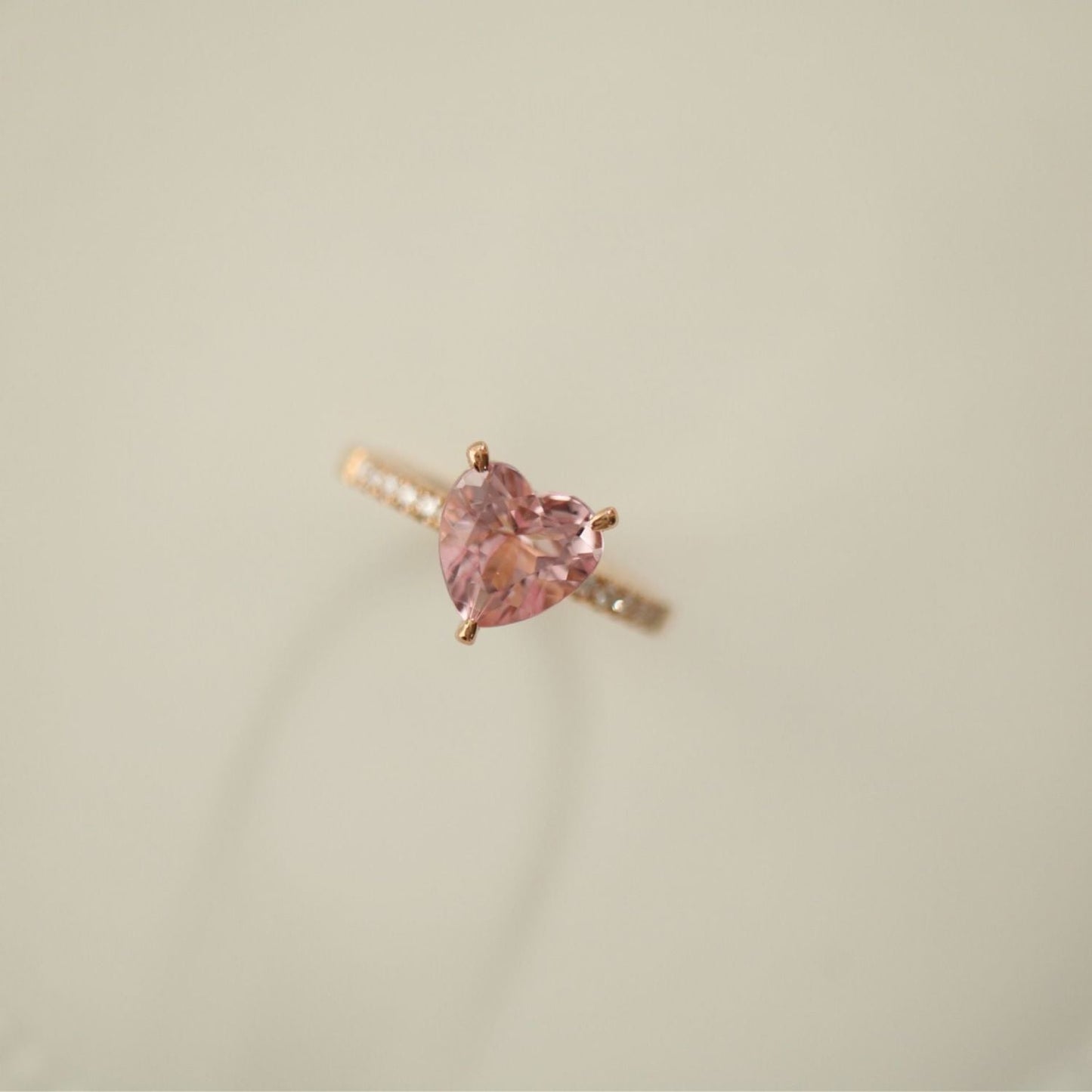 Pink Paris Heart 925 Ring LIN41 - mkkawaiishop