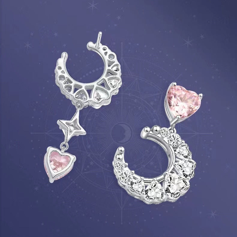 U Are My Moon and Heart Earring MK18736