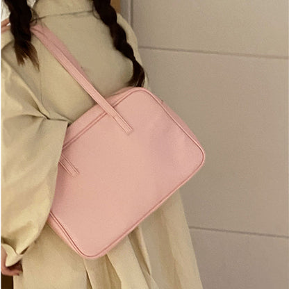 Leather Bag Color Tote Shoulder Bag - Heartzcore