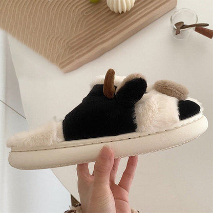 Kawaii Milk Cow Cute Sheet Homewear Slippers ME20W357 - mkkawaiishop