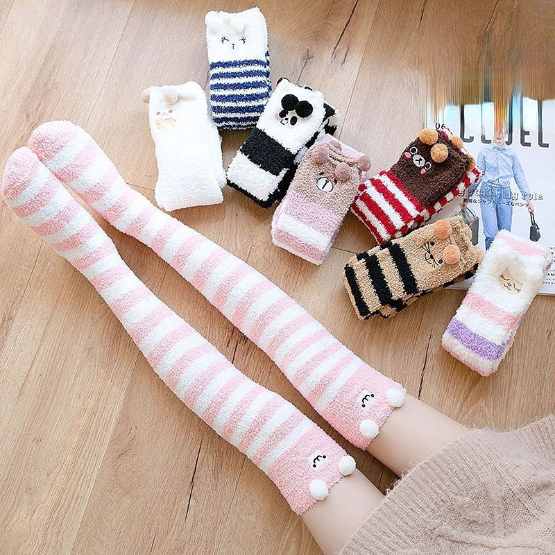 Fluffy Friends Animal Winter Long Socks MK18626