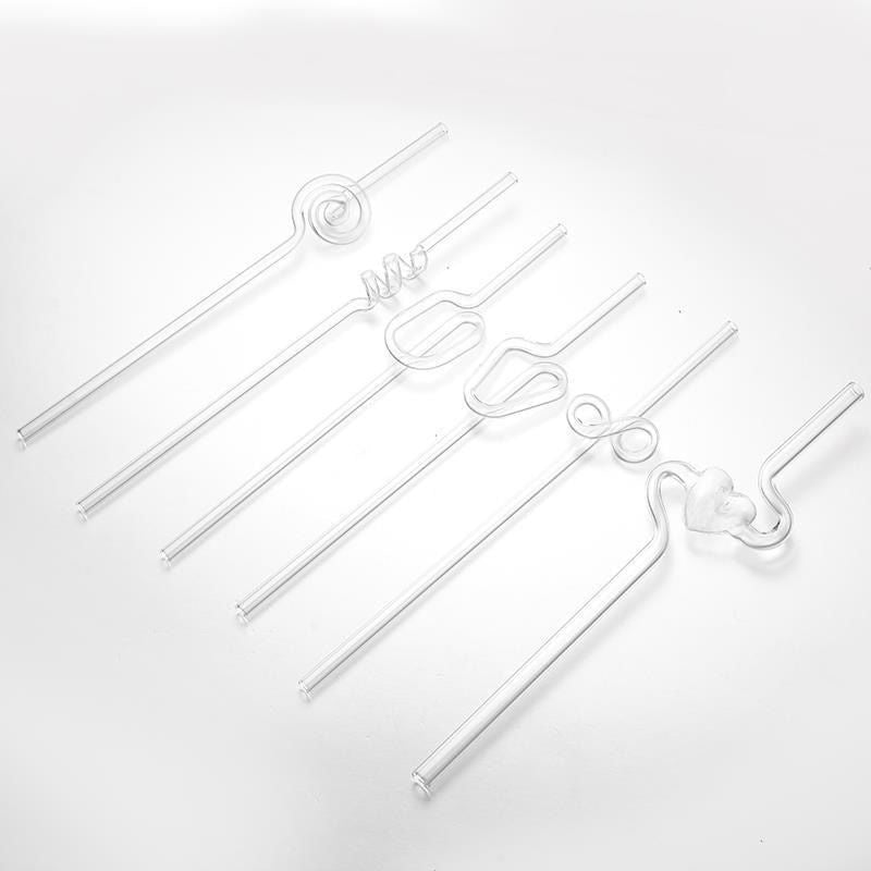 Love Shaped Glass Straw W382