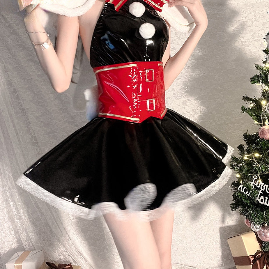 Rabbit Ear Leather Cosplay Dress