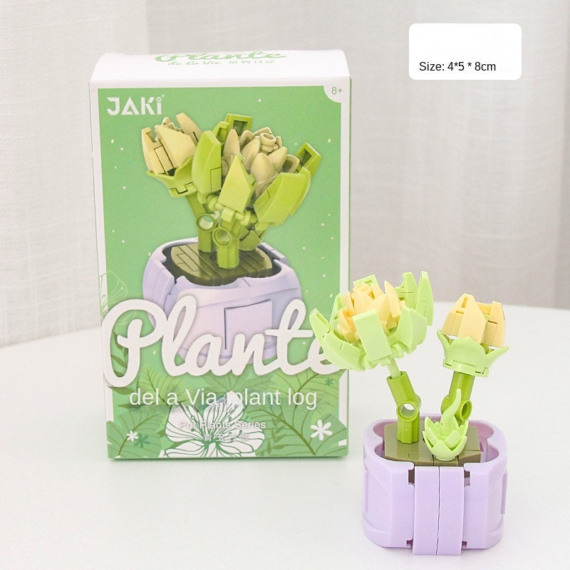 DIY Potted Plants Flowers Blocks