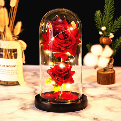 Rose LED Light In Glass