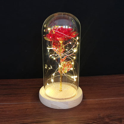 Rose LED Light In Glass