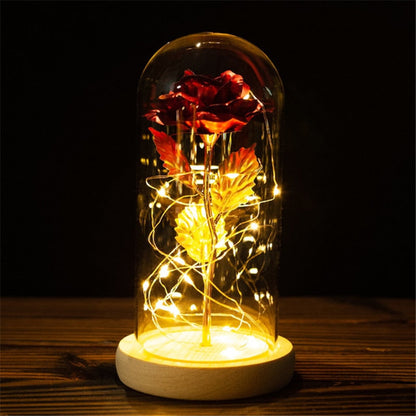 Rose LED Light In Glass