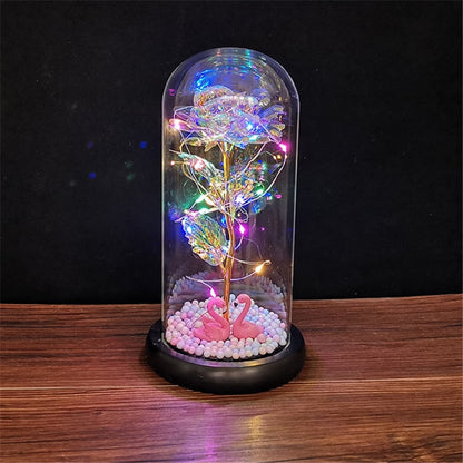 Rose LED Light In Glass