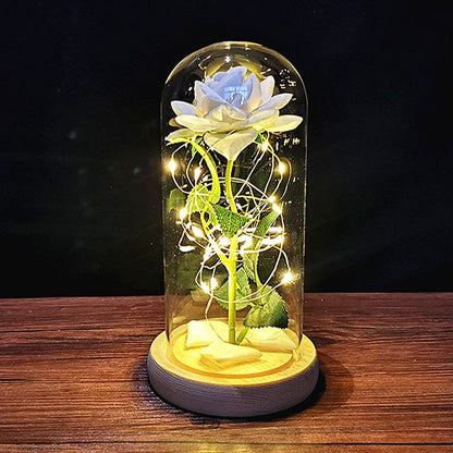 Rose LED Light In Glass