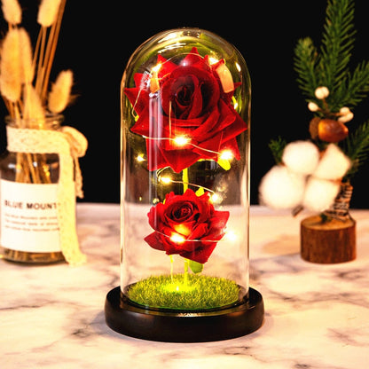 Rose LED Light In Glass