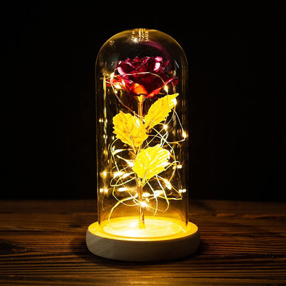 Rose LED Light In Glass