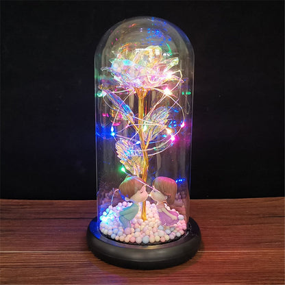 Rose LED Light In Glass