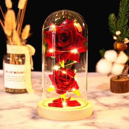 Rose LED Light In Glass