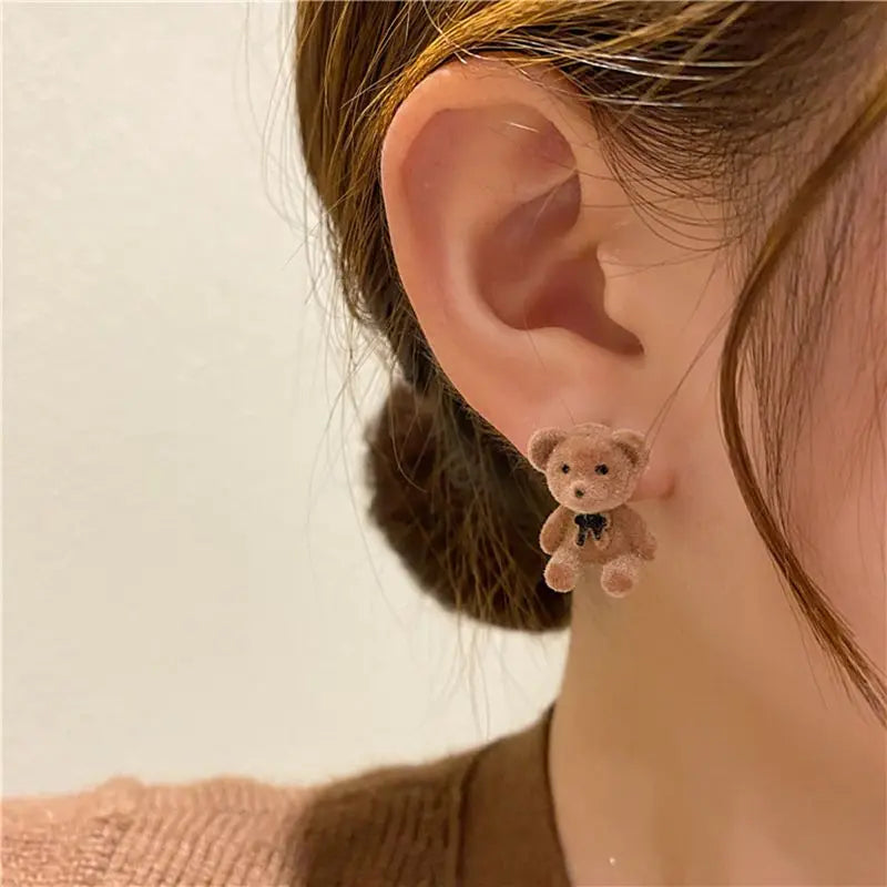 Kawaii Aesthetic Y2K Cute Fairy Bear and Rabbit Earrings MK Kawaii Store