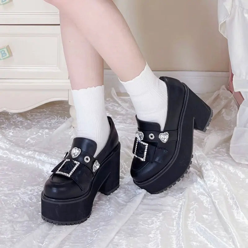 Kawaii Aesthetic Y2K Cute Fairy Bling Bling Witchy Heels ON1419 MK Kawaii Store