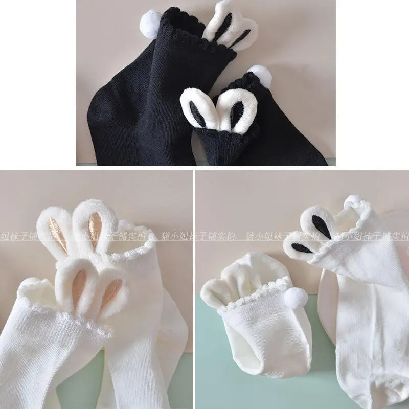 Kawaii Aesthetic Y2K Cute Fairy Bunny Ears Socks MK Kawaii Store