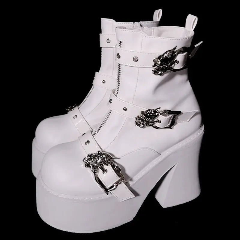 Kawaii Aesthetic Y2K Cute Fairy Chunky Stylish Ama Boots ON1423 MK Kawaii Store