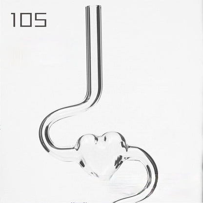 Love Shaped Glass Straw W382